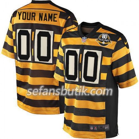 Pittsburgh Steelers Tröjor Custom Gul Svart - Herr Pittsburgh Steelers Tröjor Custom Gul Svart - Herr